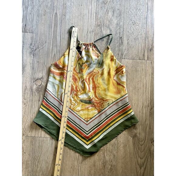 BCX Women's Tank Top Boho Pattern Halter Neck Sleeveless Size Small - Picture 5 of 6